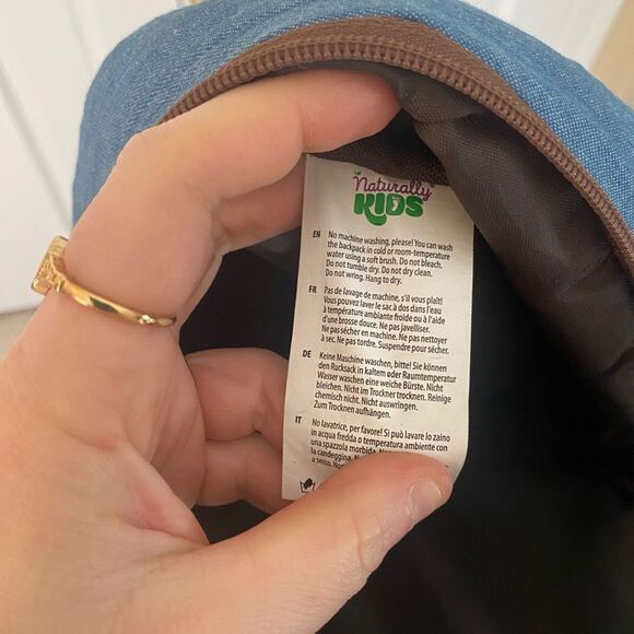 Naturally Kids Toddler Blue Chambray Backpack - Picture 7 of 7